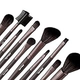 Allewie Synthetic Makeup Brush Set Cosmetics Foundation Blending Blush Eyeliner Face Powder Brush Kit (10pcs)