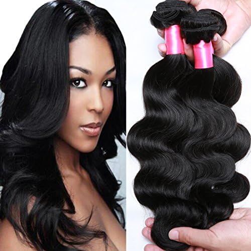 Cranberry Hair Brazilian Virgin Hair Body Wave Cheap Remy Human Hair 4 Bundles Weaves 100% Unprocessed Virgin Hair Bundles Extensions Natural Black Color(16" 18" 20" 22")