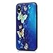 YOKIRIN iPhone X Case (2018), Printed Floral Shock-Absorption Soft TPU Rubber Bumper Colorful Butterfly Anti-Scratch Fingerprint Ultra Thin Slim Protective Cover for iPhone X