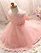 NNJXD Girls' Tulle Flower Princess Wedding Dress for Toddler and Baby Girl Pink 18-24 Months