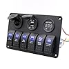 Koolee-Digital-Voltmeter-12V-24V-System-Power-Socket-Aluminum-6-Gang-Switch-Panel-Black-For-Car-Boat Koolee-Digital-Voltmeter-12V-24V-System-Power-Socket-Aluminum-6-Gang-Switch-Panel-Black-For-Car-Boat