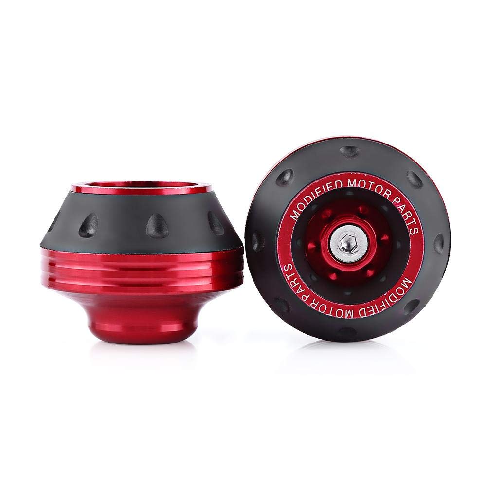 CNC Front Fork Frame Sliders Wheel Crash Protector Aluminum Fork Wheel Frame Sliders Crash Pads Motorbike Falling Scooter Moped(Red) motorcycle frame sliders