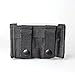 Kosibate Tactical Molle Dual Double Pistol 17mm Mag Magazine Pouch Close Holster(Black)