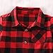 Kids Little Boys Girls Baby Long Sleeve Button Down Red Plaid Flannel Shirt Plaid Girl Boy NB-6T(2-3T, Red)