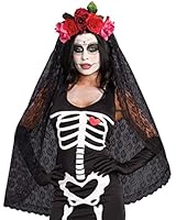 Dreamgirl Women's Dia de los Muertos Sugar Skull Costume Headpiece