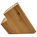 MEGALOWMART 18 Slot Bamboo Wood Kitchen Knife Block Stand Holder