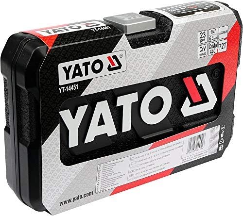 YATO YT-14451 - Socket Set 1/4 "23pcs, Chrome, Variety pack - Image 5