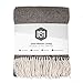 GOOD MANORS Herringbone Throw Blanket, Modern Farmhouse Decor for Couch, Chair, Ladder, Indoor-Outdoor Everyday Use, Soft Faux Cashmere, Ultra Lightweight, 50