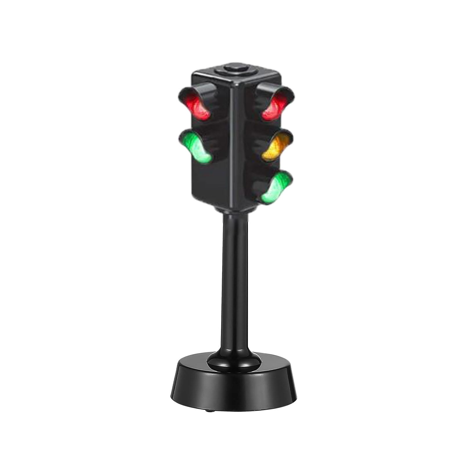 zalati Traffic Light Toys Mini Traffic Signal Light with LED Lamp and Sounds for Educational Learning Toys Scene Building Dollhouse Decoration