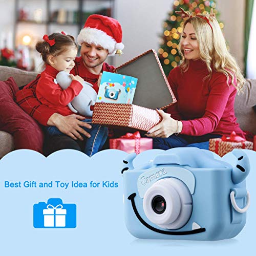 GREPRO Kids Camera, 1080P Digital Camera for Kids 2.0 Inches Screen Kids Camera for Girls and Boys Anti-Drop Children Selfie Instant Camera for 4-14-Year-Old with Soft Silicone Case, 32GB SD Card