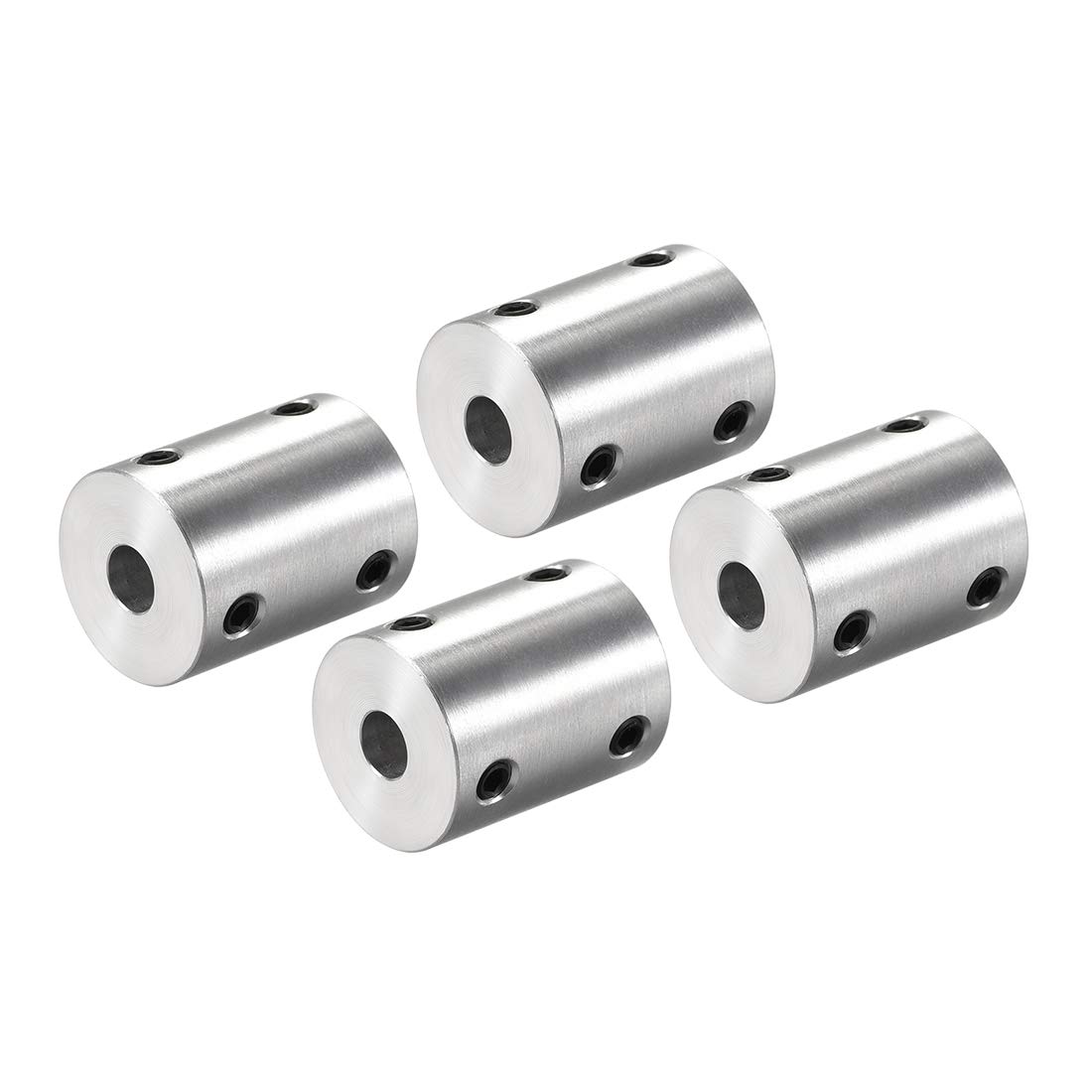sourcing map 6mm to 8mm Bore Rigid Coupling Set Screw L25XD20 Aluminum Alloy,Shaft Coupler Connector for 3D Printers, Motor Accessories,4pcs โ image 1