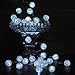 Impress Life Christmas Wedding String Lights, 10ft 40 Cold White Orbs Ball Led Fairy Lighting, Silver Wire Battery Operated with Remote for House, Bedroom, Patio Decoration, Mirror Bedroom Wreath