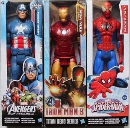 Amazon かっこいい フィギュアavengers Marvel Titan 12 Figure Spider Man Captain Iron Man Wolverine Thor Toy 並行輸入品 フィギュア ドール 通販