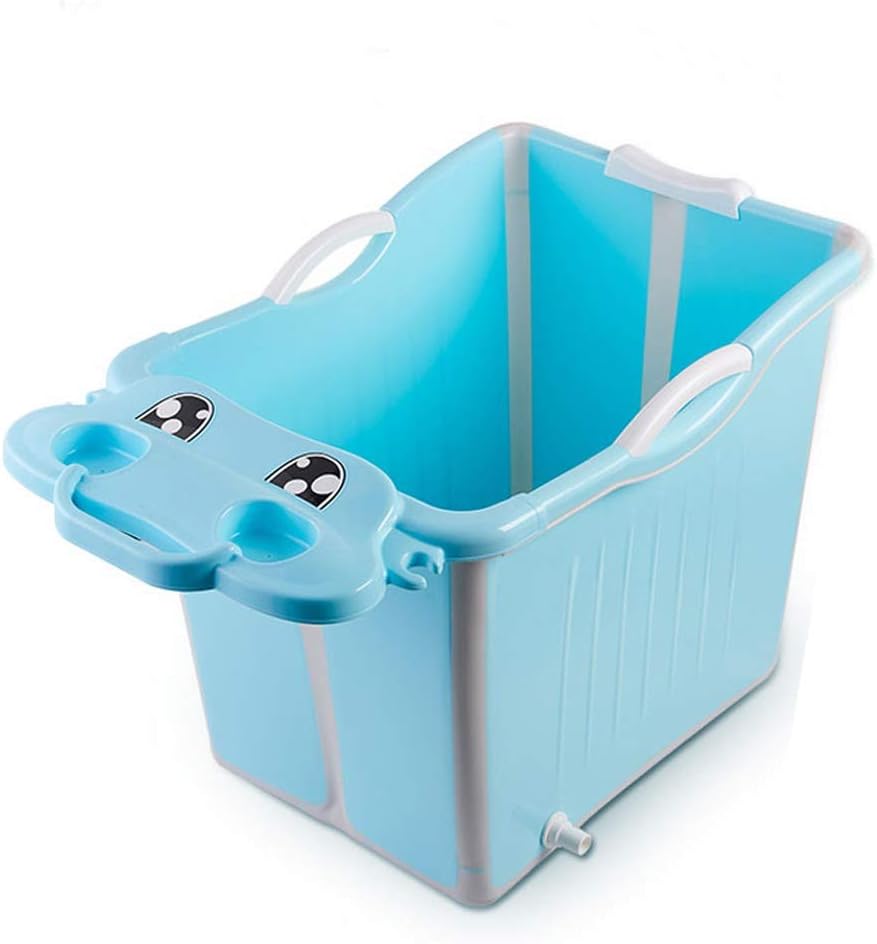 Folding Bathtub CYLQ Foldable Children's Bathing Bucket, Large Baby