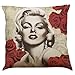 LightInTheBox Set of 3 18 x 18 Cotton Linen Throw Pillow Case Cover with Marilyn Monroe Print Home Decor Cushion Cover