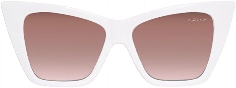 Quay x Shay Vesper Sunglasses Cat Eye Plastic Frame (White)