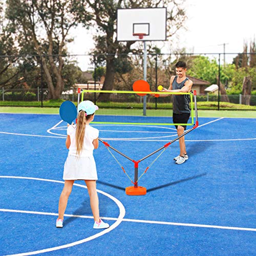 Duckura 2 in 1 Racket Game Set, Family Kids Badminton Tennis Net Outdoor Play, Christmas Toys Gifts for Boys Girls Adults - Thumbnail 2