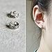 OwMell 925 Sterling Silver Non Pierced Ear Cuff Retro Twist Earrings For Men And Women
