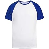 Men's Premium Two Tone Short Sleeve Baseball Tee Shirt