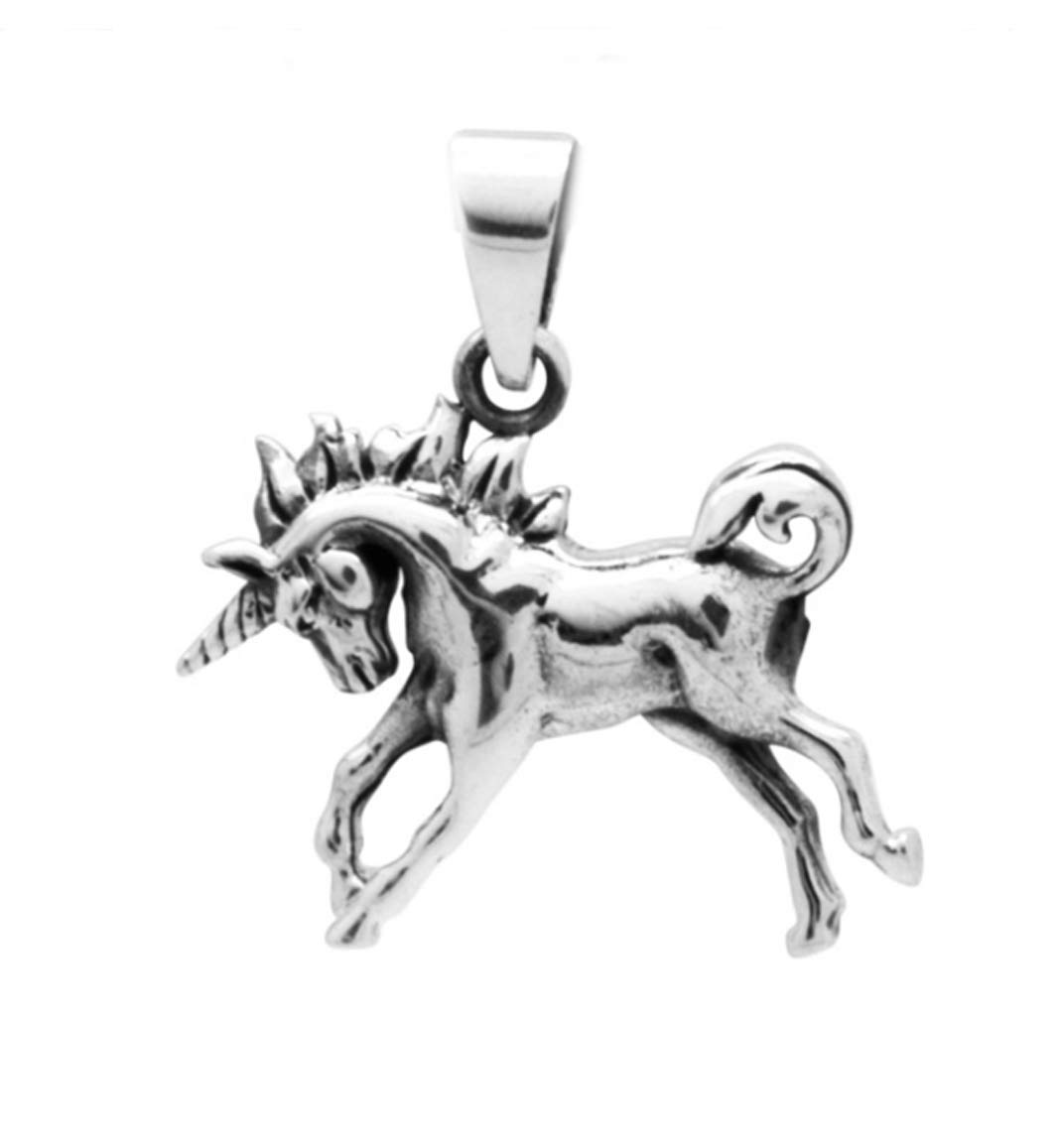 Treasure Bay 925 Sterling Silver Unicorn Pendant for Women and Girls