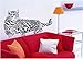 Large Wild Animal Lazily Tiger Tail up Lying Lefr Face Wall Decal Stickers Decoration Decorative Mural Vinyl 100cm Wide X 40cm High Black Color