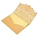 24-Pack Wedding Invitation Cards - Laser Cut Gold Foil and Floral Design Invitation Pockets for Bridal Showers, Engagement Parties, Includes Covers, Blank Inserts, Envelopes, 5 x 7.25 Inches