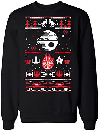Sci Fi Ugly Christmas Sweater Adult Sweatshirt Cool Funny Death Star M