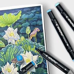 anono 120 Colors Alcohol Markers Dual Tip Marker