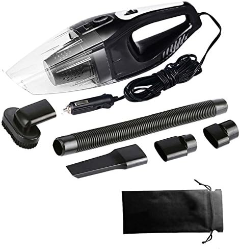 UDYR Handheld Car Vacuum Cleaner 120W, 12V 4000PA Suction Portable Mini Wet Dry Auto Vehicle Vacuum with 14.76ft(4.5m) Long Power Cord (black)