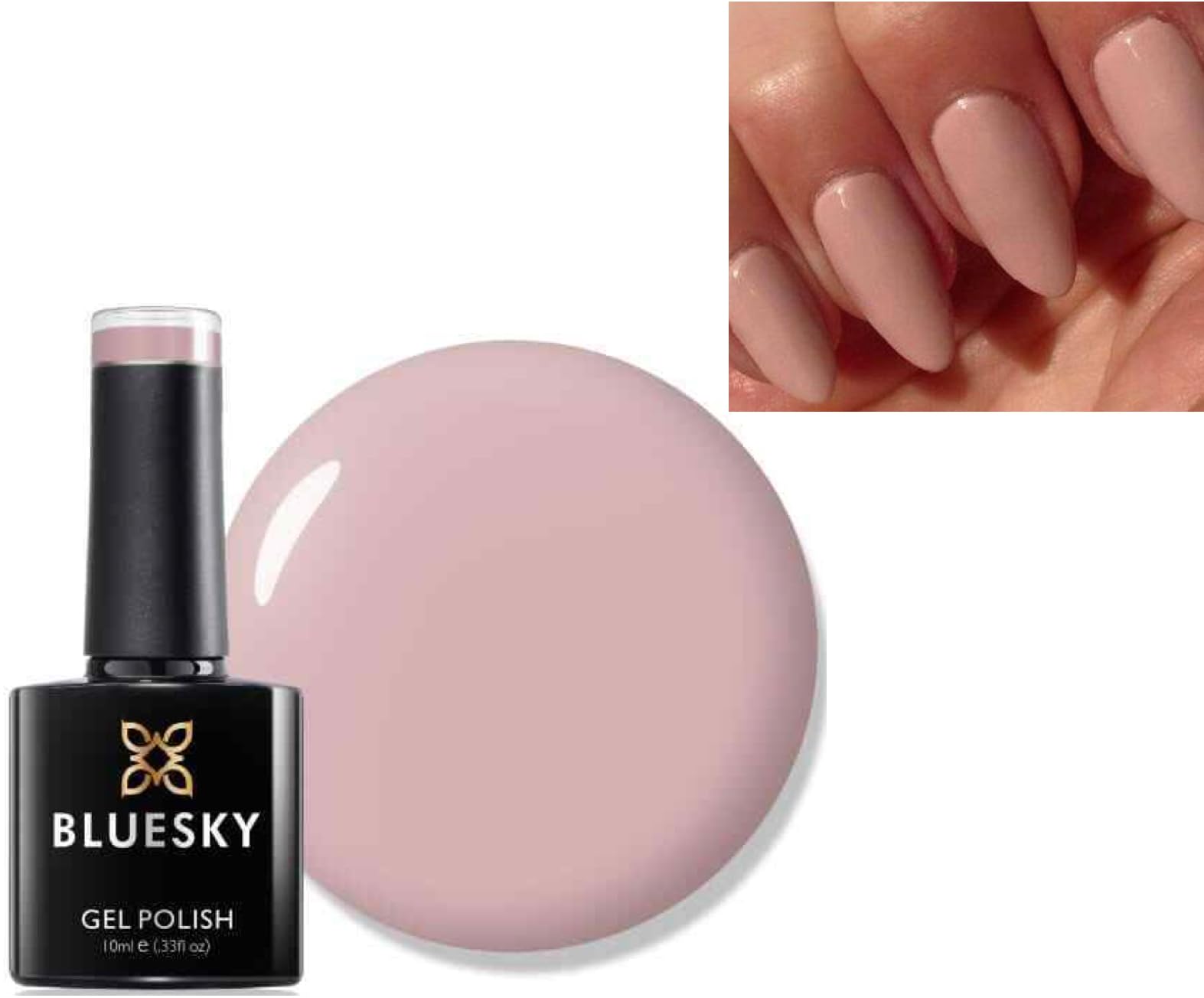 Bluesky Gel Nail Polish 10ml, Blindfold – QXG312, Nude Gel Nail Polish for 21 Day Manicure, Professional, Salon & Home Use, Requires Curing Under LED UV Nail Lamp