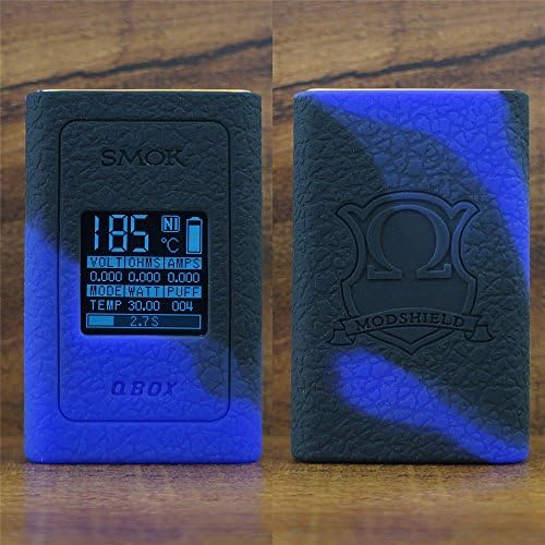 ModShield for SMOK Q-BOX 50W TC Silicone Case ByJojo QBOX Skin Cover Sleeve Q Box Wrap (Purple/Black)