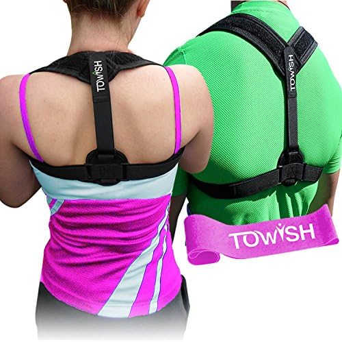 Posture Corrector for Women and Men - Adjustable Back Support - Premium Aid Back Brace Helps with Bad Shoulder,Clavicle Alignment and Cervical Neck Pain - Figure 8 Medical Correction Device