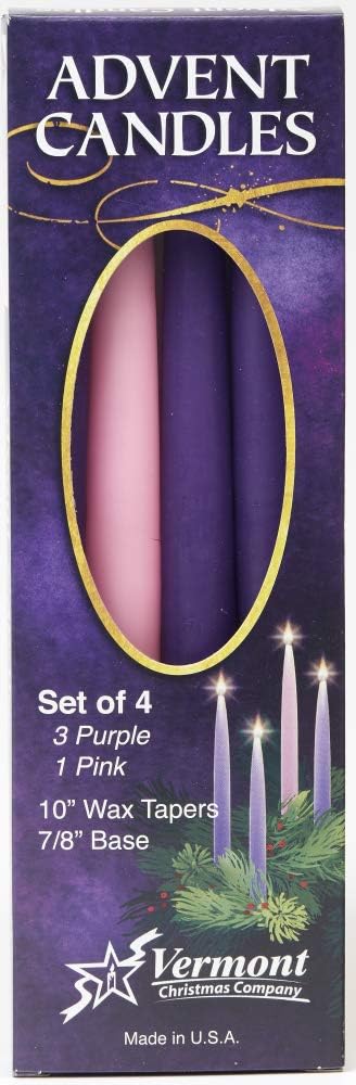 Candles & Holders - Christmas Advent Candle Set (Set of 4) - Made in The U.S.A.
