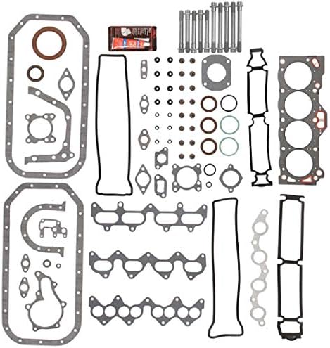 Full Gasket Set with Bolts for 1985-1992 Toyota Corolla MR2 Geo Prizm Chevrolet Nova 1.6L I4 Engine Codes 4AGEC 4AGELC 4AGZE 4AGE Graphite by Detoti Auto