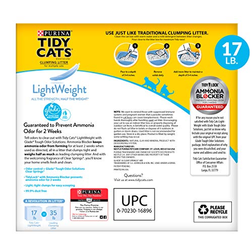 Purina Tidy Cats Light Weight, Low Dust, Clumping Cat Litter, LightWeight Glade Clear Springs Multi  - //medicalbooks.filipinodoctors.org