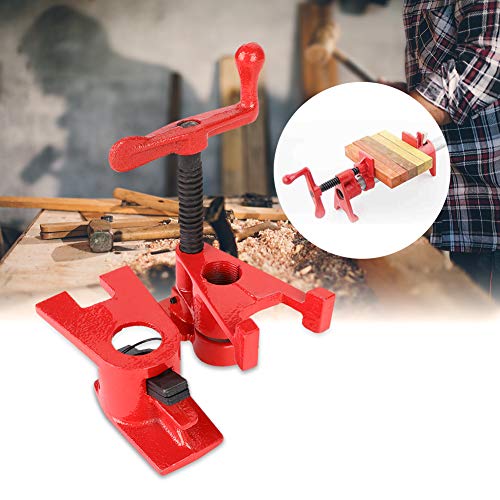 3/4" Wood Gluing Pipe Clamp Set 4 Pack Heavy Duty Cast Iron Quick Release pipe clamps with Wide Base for Woodworking