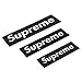 3 Pack Supreme Patches Sew on or Iron on Multi Size Patch Embroidered DIY Applique Badge Decorative (Black)