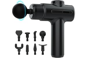 Kelices Massage Gun Deep Tissue Percussion Massager for Athletes,Handheld Body Back Muscle Massager with 8 Massage Heads