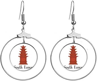 Corea del Sur Los pendientes de la torre de ladrillo rojo cuelgan el