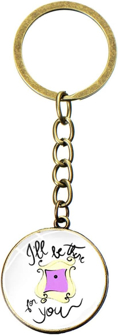 Noah interesting 1Pc Friends Tv Show 25Th Anniversary Jewelry I will Be There For You Keyring Keychain For Good Friend Gift(None 1)