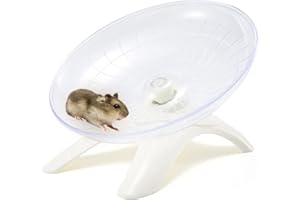 Flying Saucer Hamster Wheel with Silent Spinner,Hamster Running Wheel for Hamster Syrian,Small Guinea Pig,Small Chinchilla,Pe