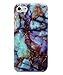 iPhone 7 Case, Wastou(TM) [Marble Stone Pattern Series] Soft TPU Creative Case for iPhone 7 (Magic Blue)