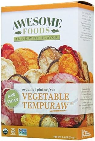 Awesome Foods, Organic, Gluten-Free, Plant-based, Non-GMO, Vegetable Tempuraw, 6 Pack