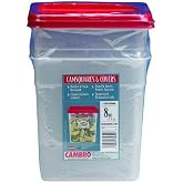 Cambro Set of 2 Square Food Storage Containers with Lids, 8 Quart