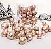 AMS 40ct Christmas Ball Plated Ornaments Tree Collection for Holiday Wedding Party Decoration(40ct Pearl, Rose Gold)