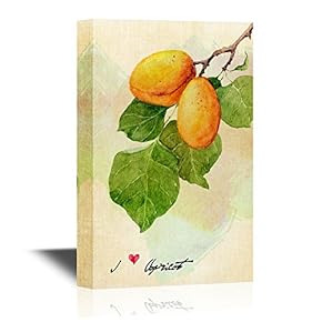 Canvas Wall Art - Vintage Style Fruit Painting - Gallery Wrap Modern Home Art | Ready to Hang - 12x18 inches