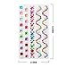 YUEAON 16 Pack Different Designs Colorful Rhinestone Stickers Self Adhesive Bling Craft Jewel gem Diamond Sticker Embellishments -Assorted Size-16 Patterns