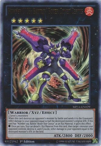 Yu-Gi-Oh! - Number C105: Battlin' Boxer Comet Cestus (MP14-EN029) - Mega Pack 2014 - 1st Edition - Ultra Rare