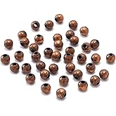 300Pcs Copper Ball, 3mm Antique Copper Round Spacer Beads Smooth, Ball End Seed Metal Beading and Jewelry Making Findings Accessories, Beads and Bead Assortments, Beading Supplies (0.12inch)