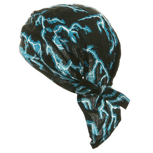 Biker Series Headgears-Blue_Lightning